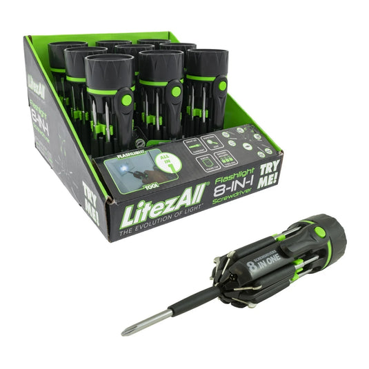 8 in 1 Screw Drivers & LED Flash Light