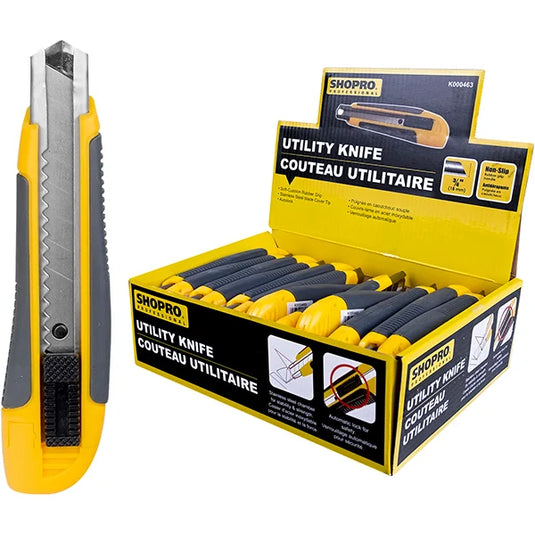 Knife Utility Large Heavy Duty with Rubber Grip