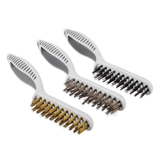 H.E. Master Pro. 3-PC Wire Brush Set, 8.2"H, Blister card