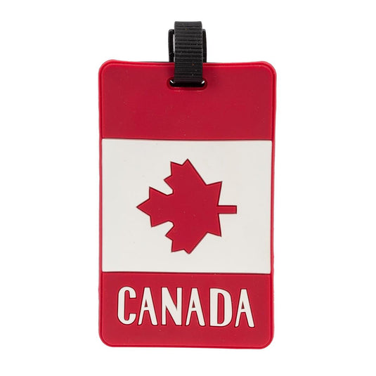 Global Canada Luggage Tag, 4.2"x2.5", PVC, tie on card