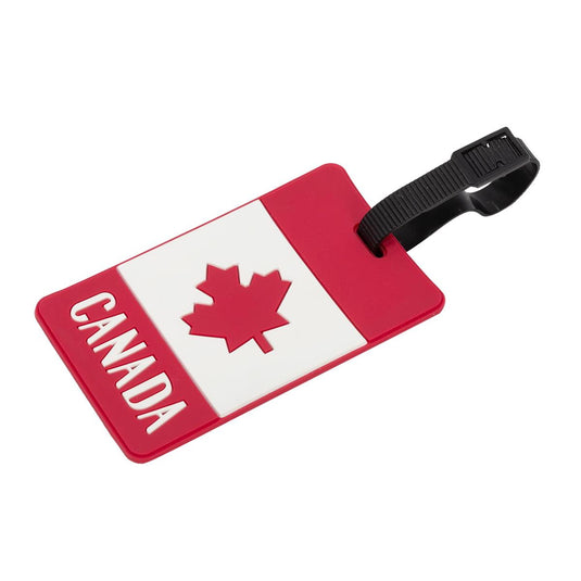 Global Canada Luggage Tag, 4.2"x2.5", PVC, tie on card