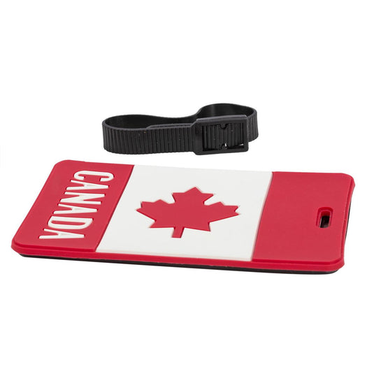 Global Canada Luggage Tag, 4.2"x2.5", PVC, tie on card