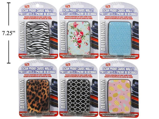 Global Scan-proof Wallet w/ Pattern Aluminum, b/c