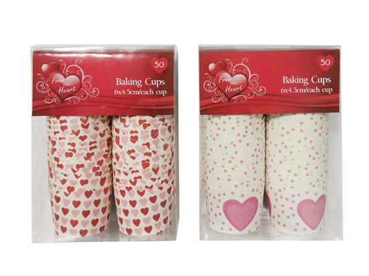 V'tines 50pcs Baking Cups, pvc box w/colour insert