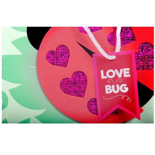 V'tines 3D Hot Stamp Gift Bag-Large , 12"x5"x10", 2/S, j-hook