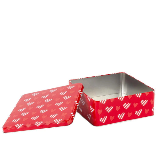 V'tines 7"x7"x2.25" Square Shaped Tin Box