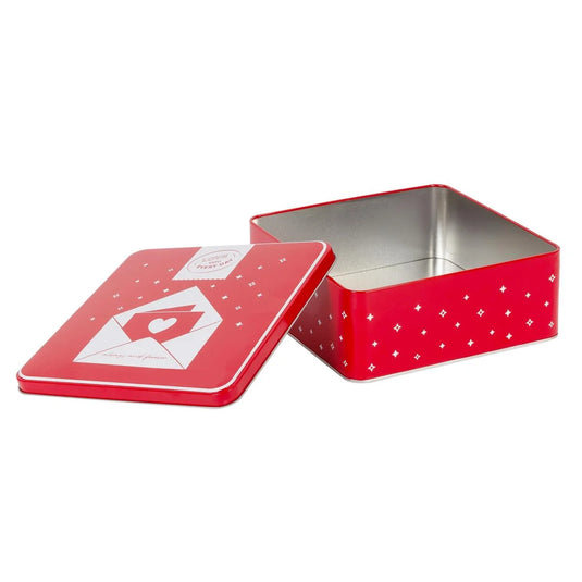 V'tines 7"x7"x2.25" Square Shaped Tin Box