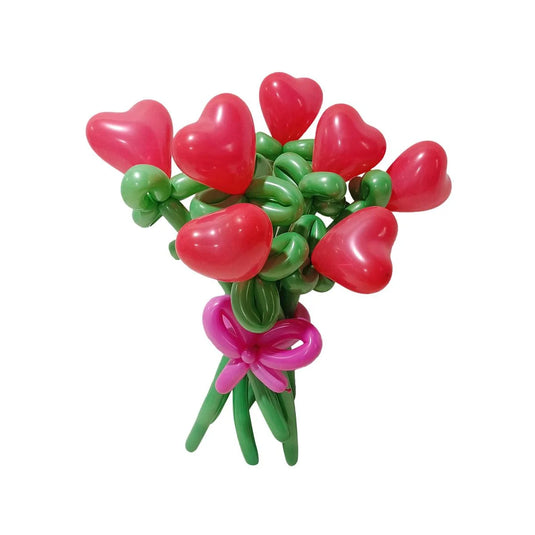 V'tines Red Rose Latex Balloon Bouquet, opp & header card