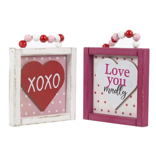 V'tines 6.5" Wooden Framed Box Plaque w/handle