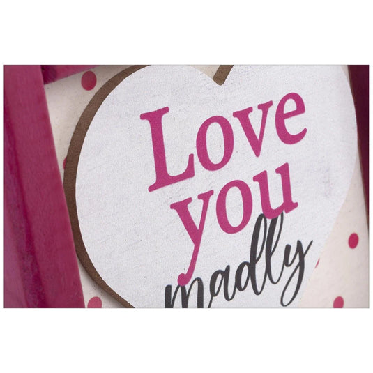 V'tines 6.5" Wooden Framed Box Plaque w/handle