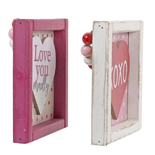 V'tines 6.5" Wooden Framed Box Plaque w/handle