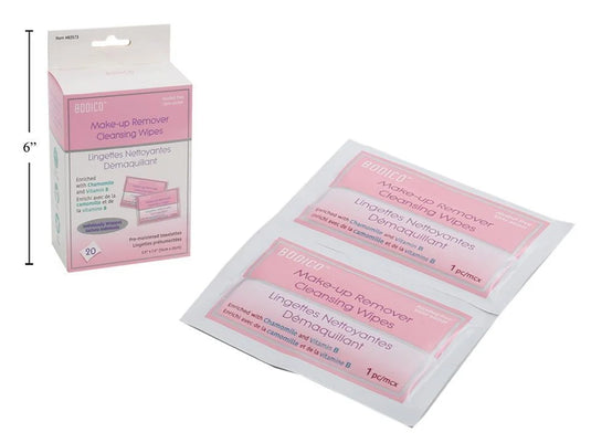 Bodico,20-pc Facial Cleansing Wipes indiv p,wipe 15x20cm , col box