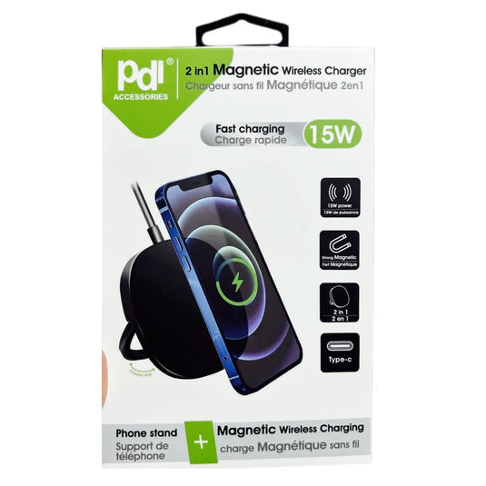 2 in 1 Magnetic Wireless charger with stand