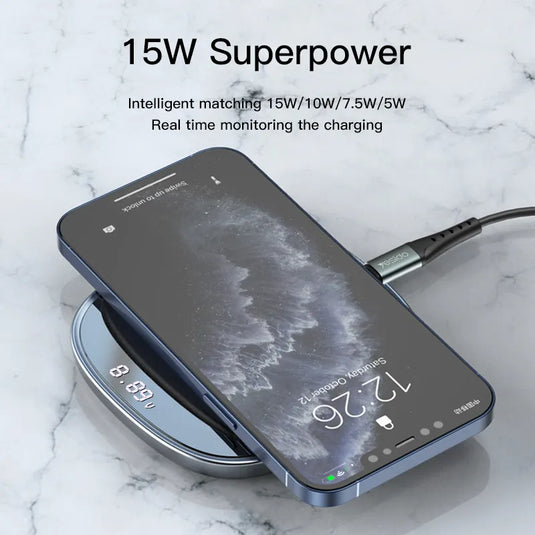 15W Fast Portable Wireless Charger