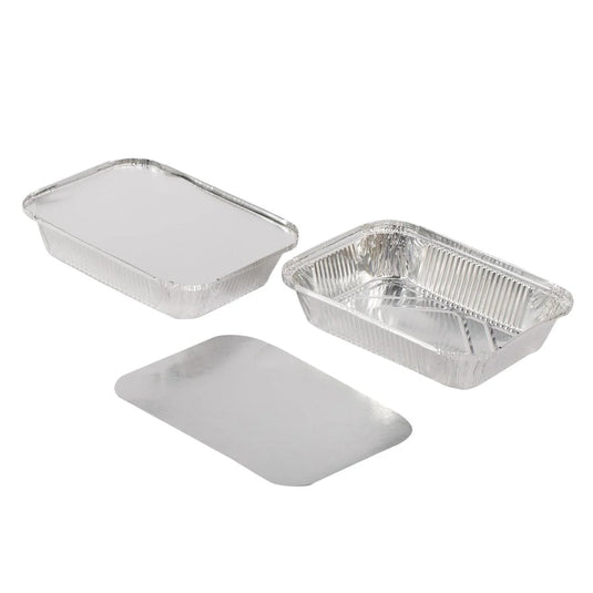SiG.Kit 2-pc 3-lb Foil Container w/Lids, 8.75"x6.75"x2"