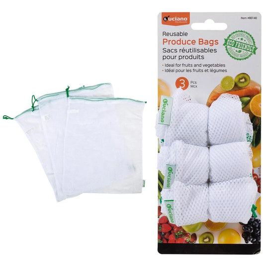 Luciano 3-pc Reusable Produce Bags, t.o.c.