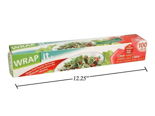 SiG.Kit 12"x100-ft Plastic Food Wrap w/Metal Cutter