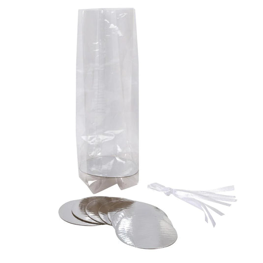 Luciano 24-pc Cookie Bag set,8 bags +8 plates+8 ribbons,col.insert