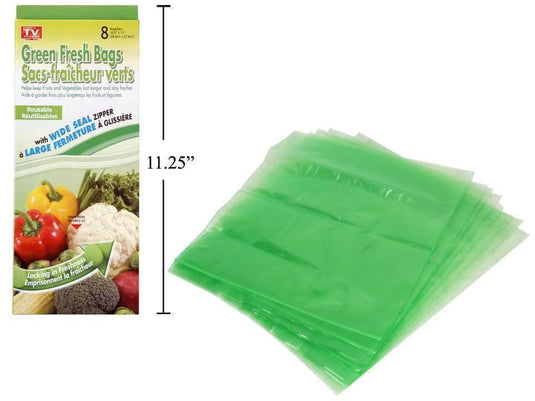Luciano 8-pc Green Food Bag, 10.5 X 11", colour box