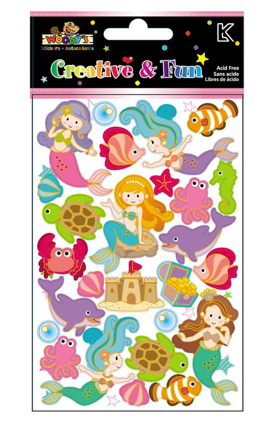 Woody's, 4" x 6", Mermaids, embossed foil, pbh