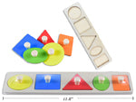 EDUCATIONAL WOOD INTEL SERIES 30X7.9X1.7CM 5 SHAPES & COLORS