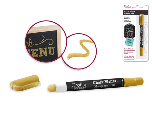 Craft Decor: Chalk Writer Blister-Carded M) Gold