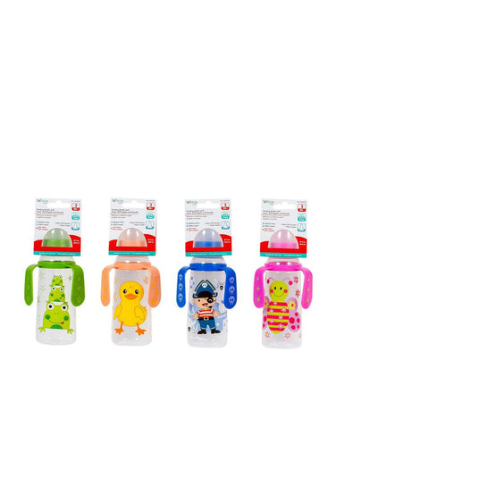 Tootsie Baby, 8oz Feeding Bottle w print + silicone nipple