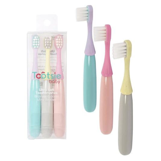 Tootsie Baby, 3-pc Baby Toothbrush, pvc box