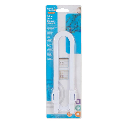 Tootsie Baby Cabinet Glide Lock, white, b/c