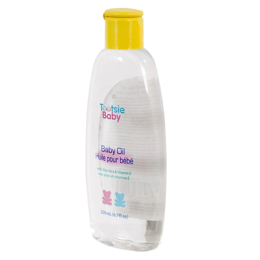 Tootsie Baby 200ml (6.7oz) Baby Oil Flip-up Bottle