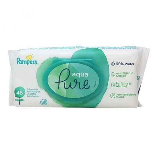 PAMPERS WIPES 48CT AQUA PURE UNSCENTED