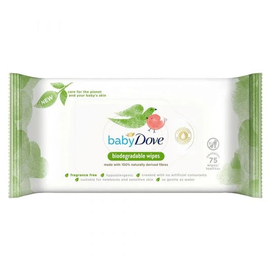 DOVE BABY WIPES 75CT BIODEGRADABLE FRAG FREE