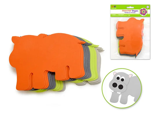 Krafty Kids: 6" Foam Shapes E) Hippo