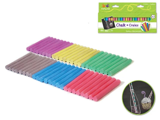 Krafty Kids: Lil' Artist Dustless Chalk 48/Pk A) Colored Asst