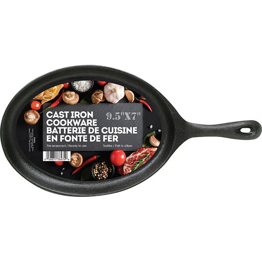 CAST IRON PAN FAJITA 9.5IN X 7IN
