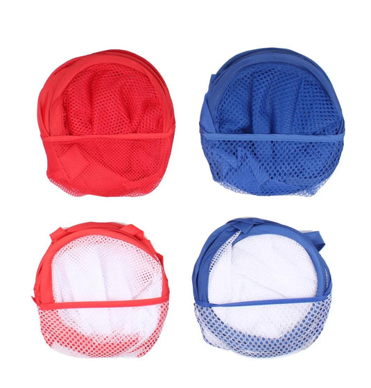 H.E. 23" Mesh Hamper, insert card, vinyl bag