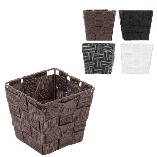 5" x 5" x 4" Square Woven Basket, tag