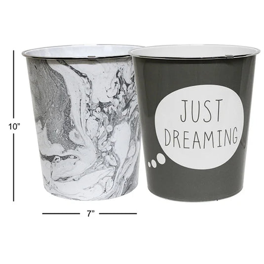 Wastebasket with Decal