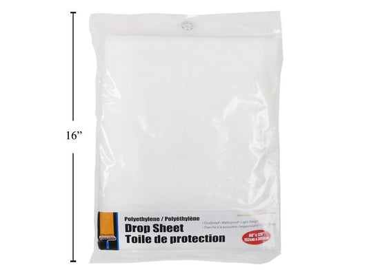 H.E. Paint Pro, Polyethylene Drop Sheet, PB w/ Insert, 60" x 120"
