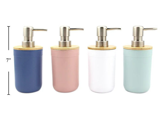 Bodico, Matte Soap/Lotion Pump w/Bamboo, satin pump