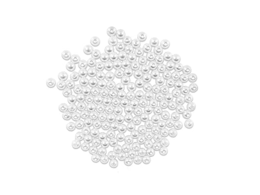 Pearl Beads: Acrylic Sleek White Value-Pack D) 6mm~ 185pc