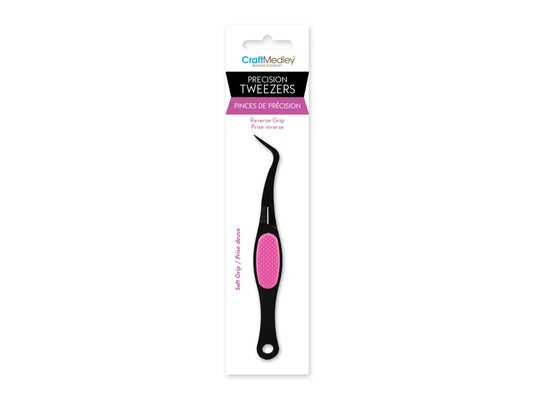 Beading/Jewelry Tool: Precision Tweezer Soft-Grip w/Reverse Grip
