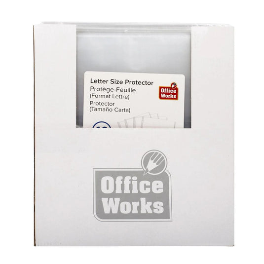 O.WKs. 10-pc Sheet Protector, 8.5"x 11" pp bg w/lbl  (HZ)
