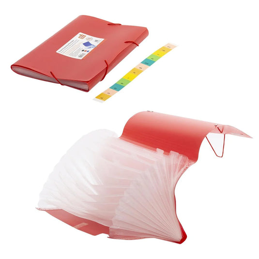 O.WKs.13-pocket Document Folder 13x9.5" removable label