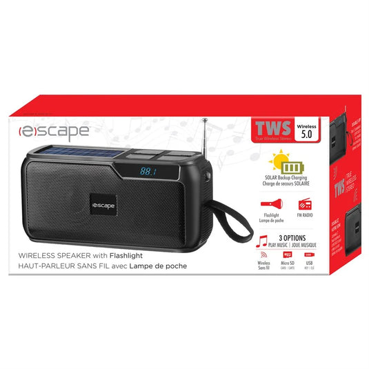 ESCAPE | SOLAR POWERED TWS WIRELESS SPEAKER WITH FM RADIO AND LIGHT