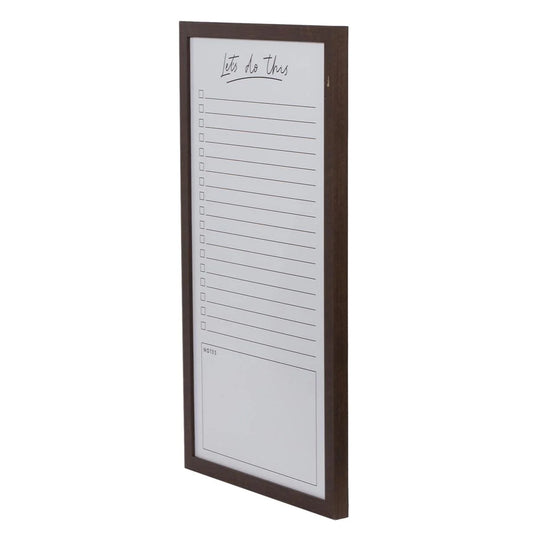 KG Planner Dry Erase Board (To-Do) 12x22in, Magnetic,Espresso, PS (AZ)