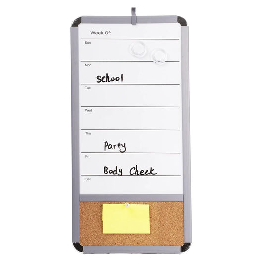Desk Tech Weekly Planner/crk brd 8.5"x 17",1- Marker, 2-Magnets