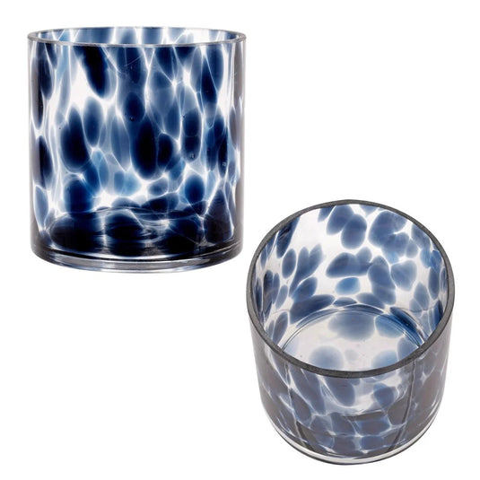 Bubble Glass Candle Holder, 4"D x 4"H