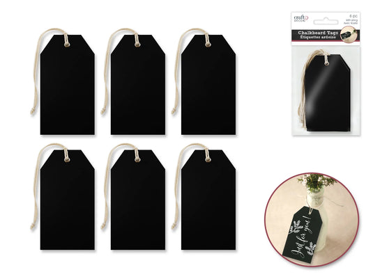 Craft Decor: Chalk-It-Up Tags w/Cord A) Luggage Tags