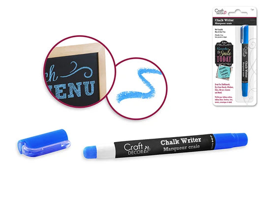Craft Decor: Chalk Writer Blister-Carded G) Electric Blue